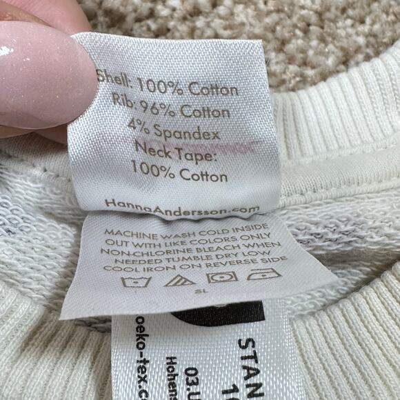 Hanna Anderson Girls Dress 3T Sweater Soft Terry Fit Flare Crewneck Long sleeve - Picture 3 of 5